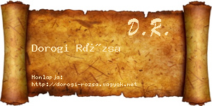 Dorogi Rózsa névjegykártya