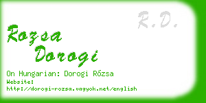 rozsa dorogi business card