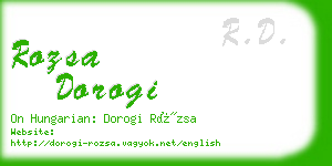 rozsa dorogi business card